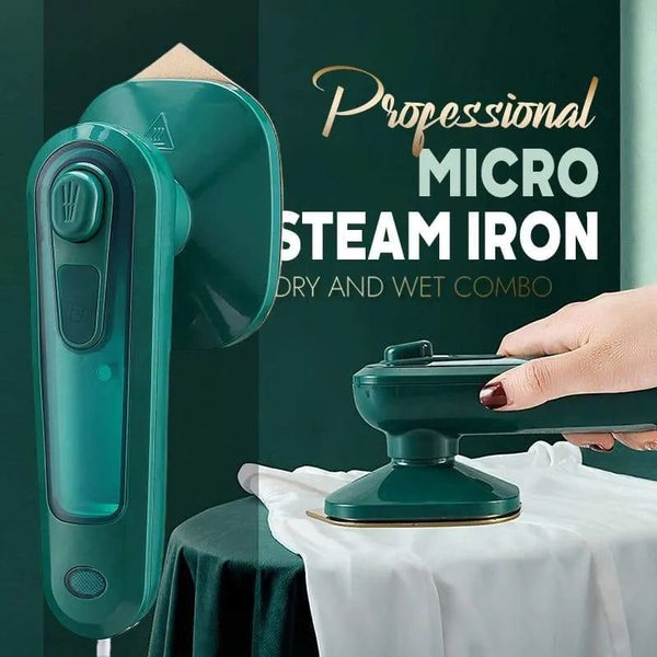 Portable Mini Steam Iron - Handheld Garment Steamer & Fast Heating Travel Iron